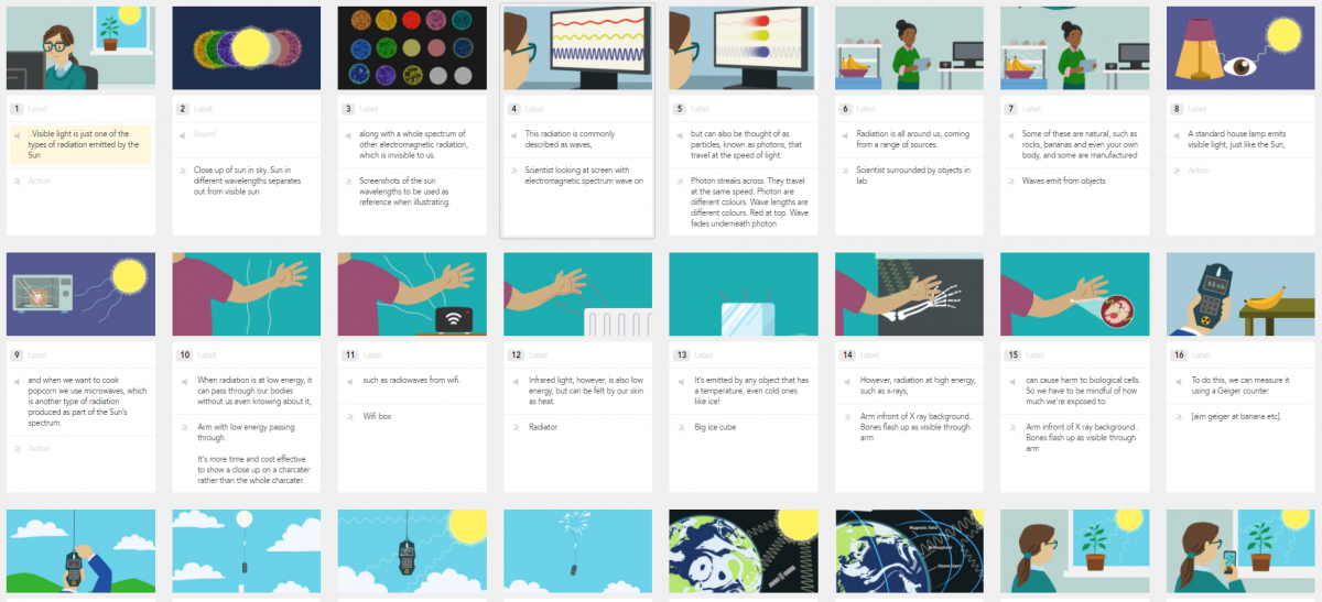 Storyboard illustrations.