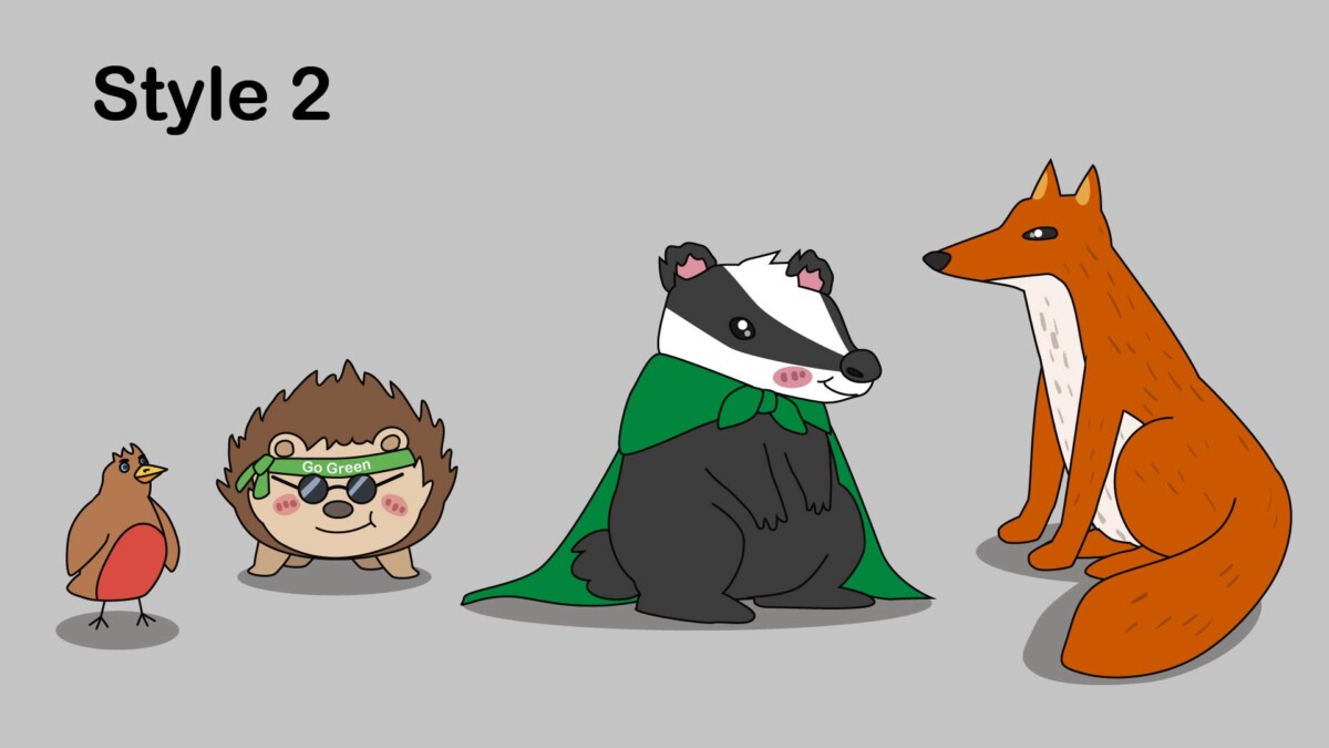 Character designs option 2.