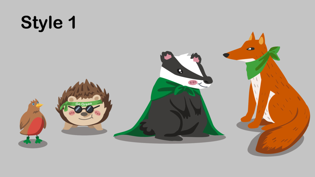 Character designs option 1.