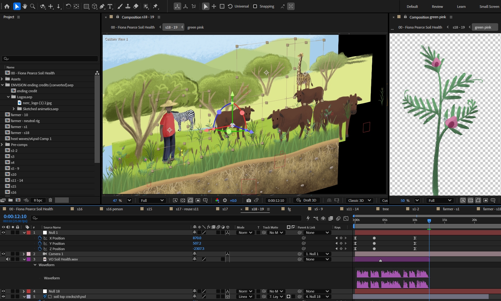 Animation production in After Effects 