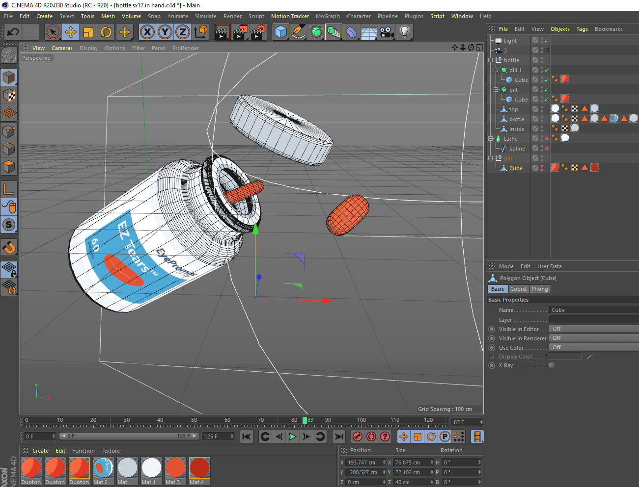 EZ Tears Cinema 4D screen shot.