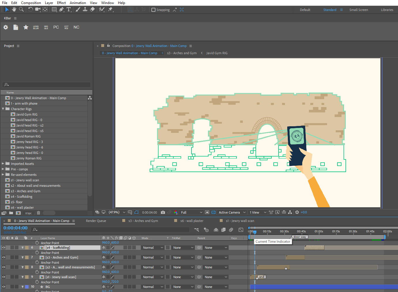 Animation in After Effects for educational app.