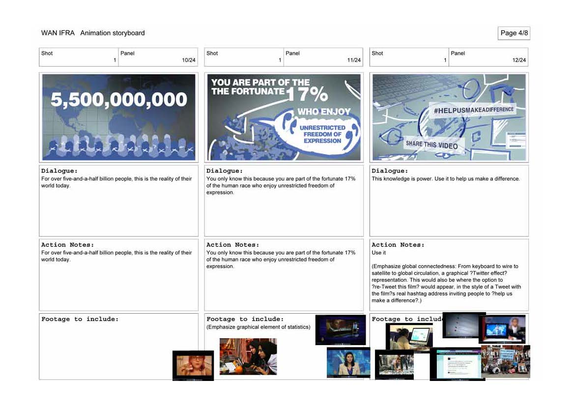 WAN IFRA storyboard.