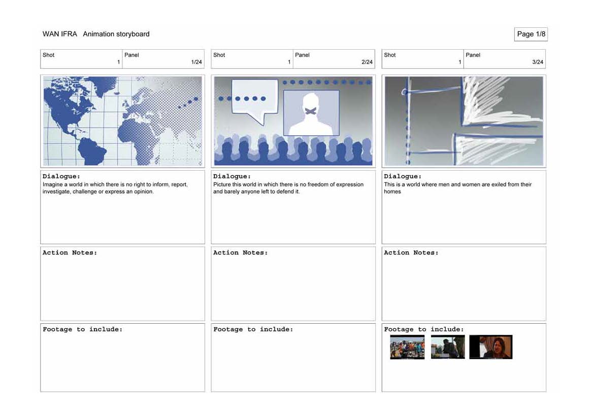 WAN IFRA storyboard.