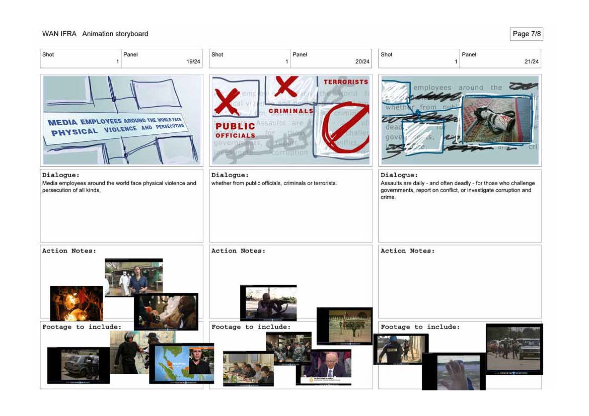 WAN IFRA storyboard.