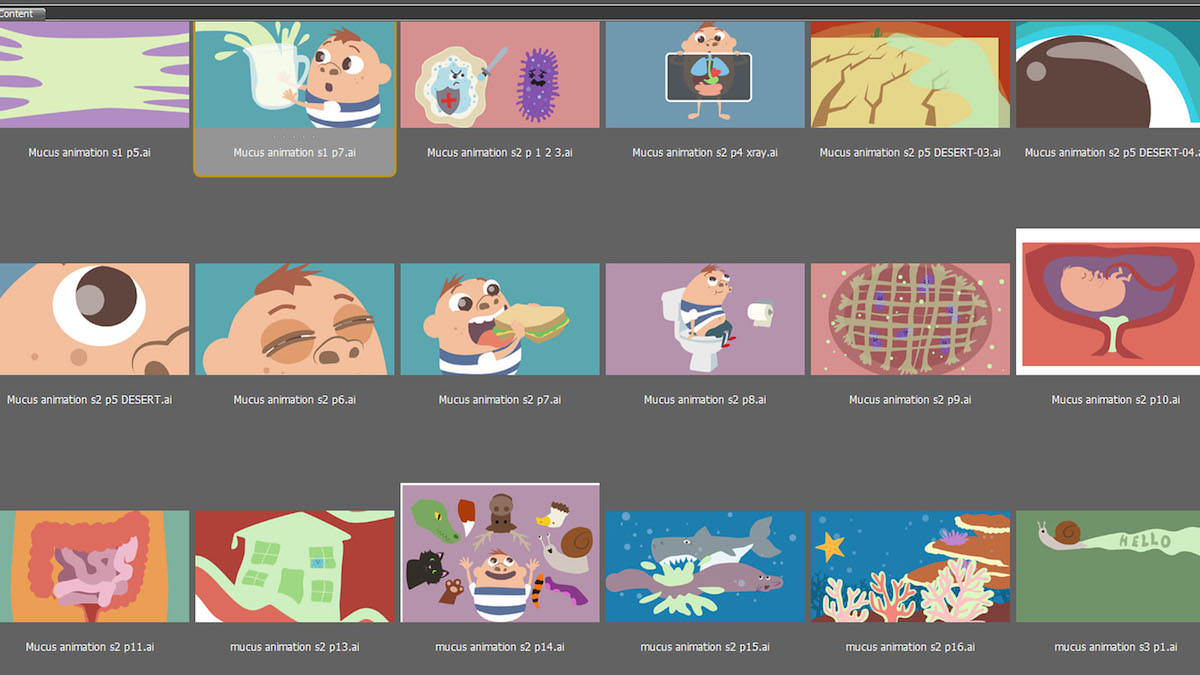 illustrating animation assets in illustrator for after effects.