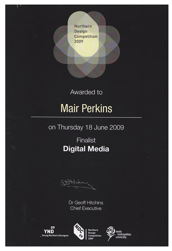 Northern design digital media finalist award.