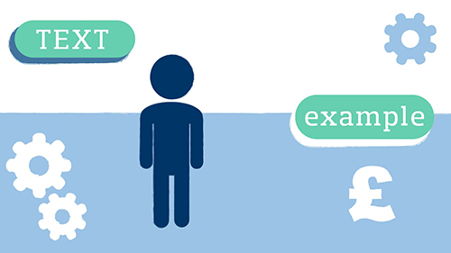 Style concept 2 for student finance explainer animation.