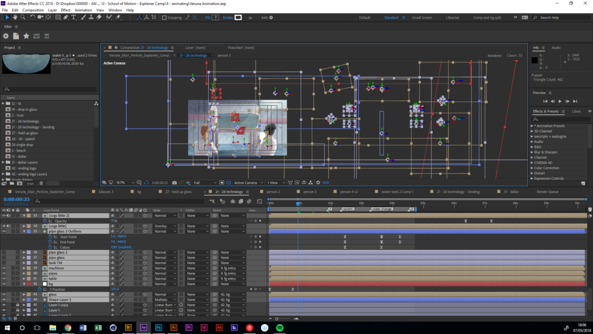 Veruna animation in After Effects.